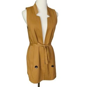 H&M sleeveless belted Tunic Vest sz 2 / 3379